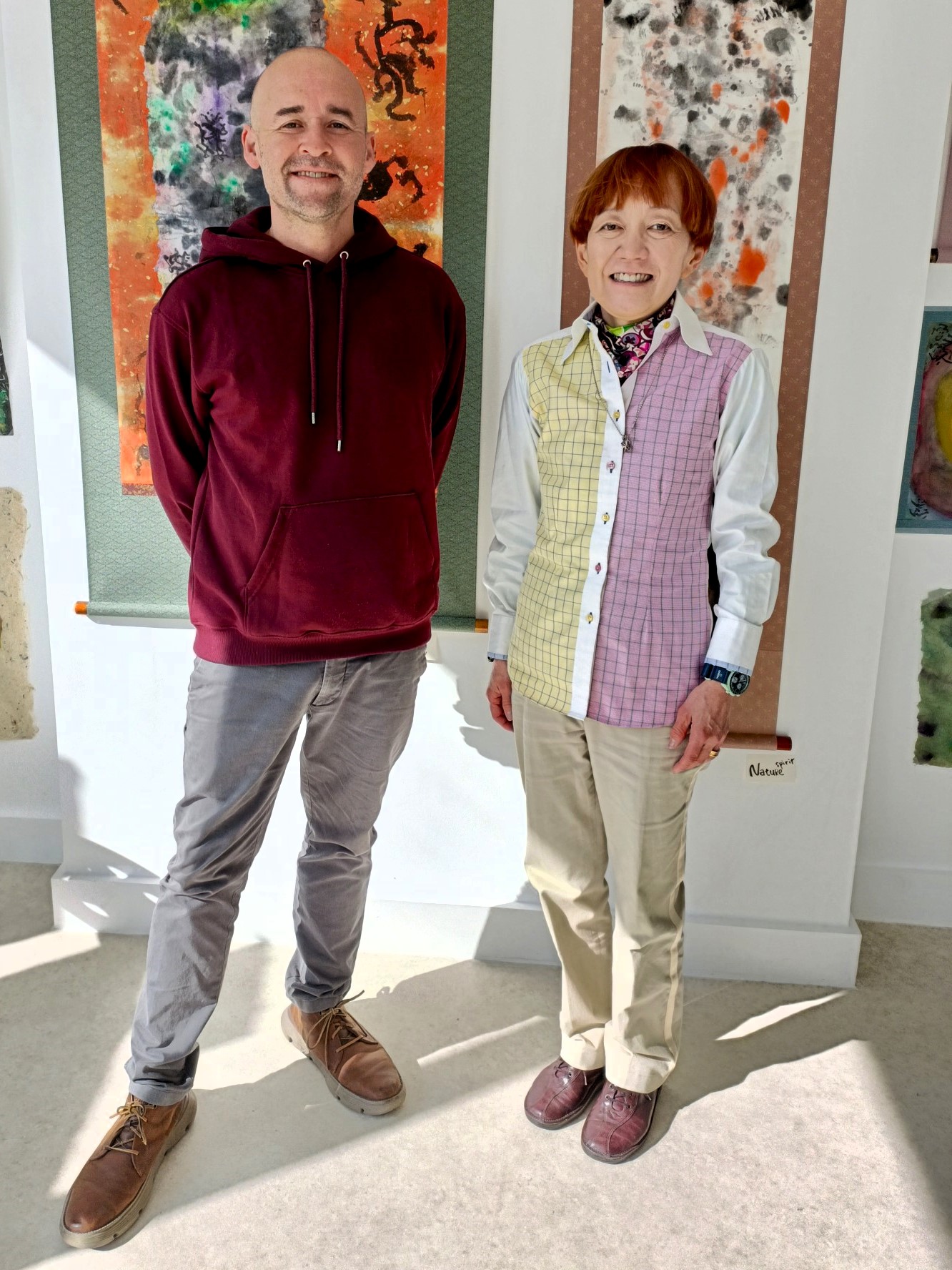 Eco and Matthew at their London exhibition.